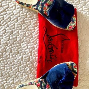 Designer velvet slippers